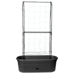 green basics jardiniere treillis 80cm living noir